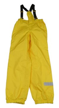 Žluté šusťákové podšité laclové kalhoty Alive