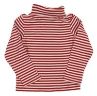 Červeno-bílé pruhované triko s rolákem H&M