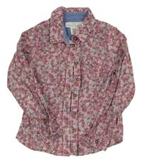 Světlerůžová košile s kytičkami H&M