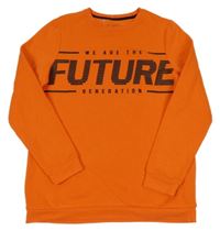 Oranžová mikina s nápisem Primark