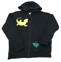 Černá propínací mikina s potiskem a kapucí M&S