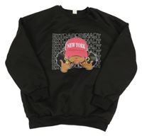 Černá mikina s potiskem Shein 