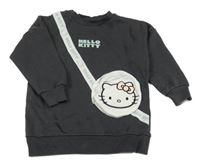 Tmavošedá oversize mikina s Kitty Primark