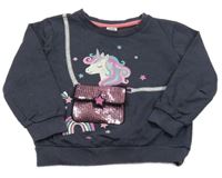 Tmavomodrá mikina s jednorožcem Kiki&Koko