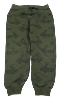 Khaki tepláky s krokodýly H&M