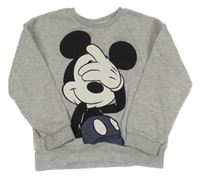 Šedá melírovaná mikina s Mickeym Primark