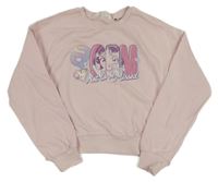 Světlerůžová crop mikina s nápisem Disney 