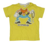 Žluto-bílé pruhované tričko se šerifem C&A