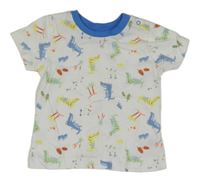 Bílo-modré tričko s krokodýly St. Bernard