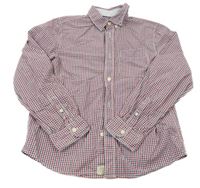Červeno-tmavomodro-bílá kostičkovaná košile H&M