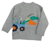 Šedý svetr s bagrem Dunnes