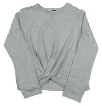 Šedý crop svetr s nařasením M&S