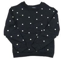 Černá mikina s puntíky H&M