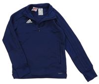 Tmavomodrá sportovní funkční mikina Adidas
