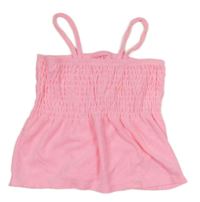 Růžový froté crop top Matalan