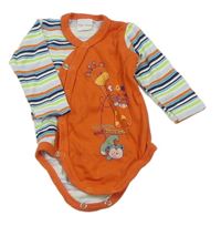 Oranžovo-pruhované zavinovací body se zvířátky tip-top