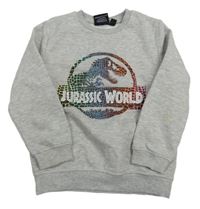 Šedá melírovaná mikina s dinosaurem - Jurský svět PRIMARK
