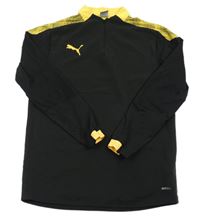 Černo-žlutá funkční bundomikina s logem a vzorem PUMA