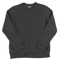 Tmavošedá prošívaná mikina s nášivkou F&F