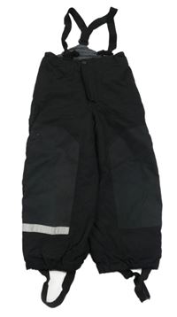 Černé šusťákové zimní oteplovačky s odepínacími kšandami H&M