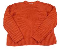 Červený melírovaný žebrovaný svetr KIDS ONLY