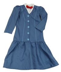 Kostým - Tmavomodré šaty s motýlkem - Mary Poppins Disney