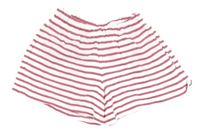 Bílo-růžové pruhované teplákové kraťasy M&S