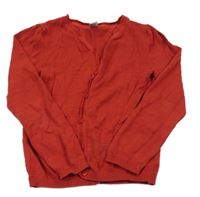 Červený melírovaný propínací svetr Tu