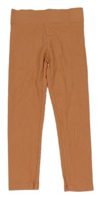 Skořicové žebrované legíny George