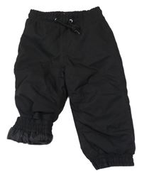 Černé cuff šusťákové zateplené kalhoty Kiki&Koko