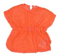 Neonově korálová krajková plážová tunika Primark