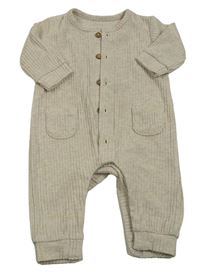 Béžový žebrovaný úpletový overal Matalan