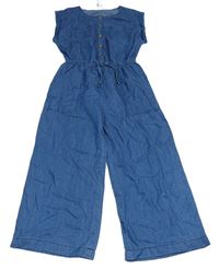 Modrý culottes overal riflového vzhledu