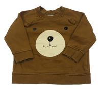 Hnědá mikina s medvědem H&M