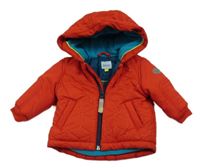 Červená šusťáková zimní bunda s kapucí Baker