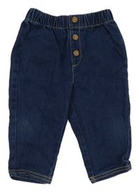 Tmavomodré rifle s knoflíky Lupilu