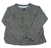 Tmavošedo-černá melírovaná mikina