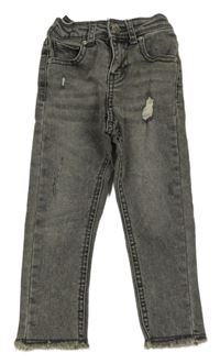 Šedé skinny rifle s prošoupáním Sinsay