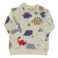 Smetanová mikina s dinosaury H&M