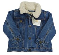 Nové - Modrá riflová zateplená bunda Primark