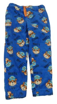 Modré fleecové tepláky s medvědy Kiki&Koko