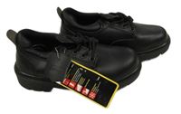 Nové - Černé koženkové pracovní boty vel. 36