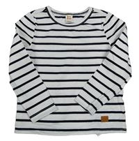 Bílo-černé pruhované triko