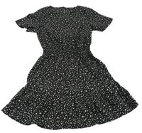 Černé puntíkaté lehké šaty New Look