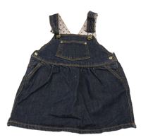 Tmavomodré riflové laclové šaty Petit Bateau