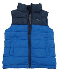 Modro-tmavomodrá šusťáková zateplená funkční vesta Trespass