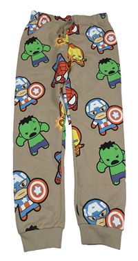Hnědé tepláky s Avengers H&M