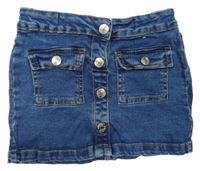 Modrá riflová propínací sukně Denim Co.