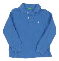 Modré polo triko s nášivkou Benetton