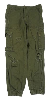 Khaki cuff rifle s kapsami a dírami New Look